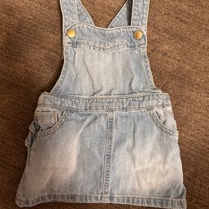 2 for $20 - Denim Overall Dress with Ruffle Back Size 12-18 months